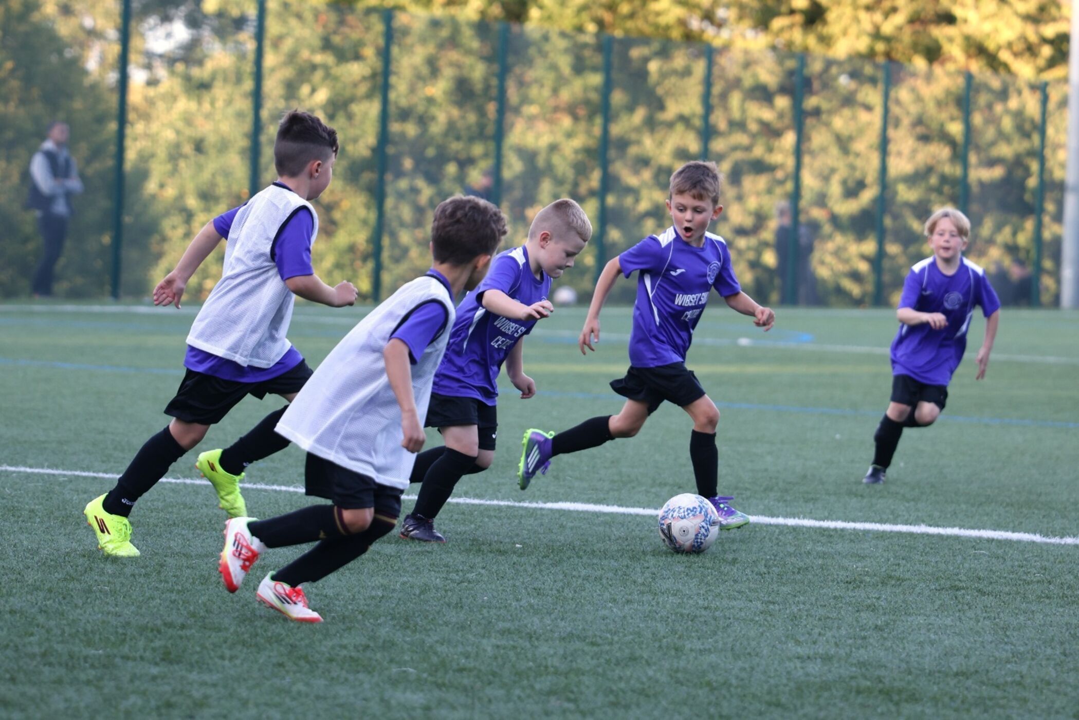NextGen players attacking together during a small-sided game